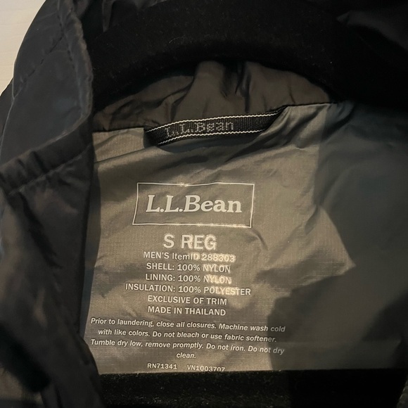 L.L. Bean Men's S black PrimaLoft Packaway Quilted Jacket, washed, never worn - Picture 5 of 5